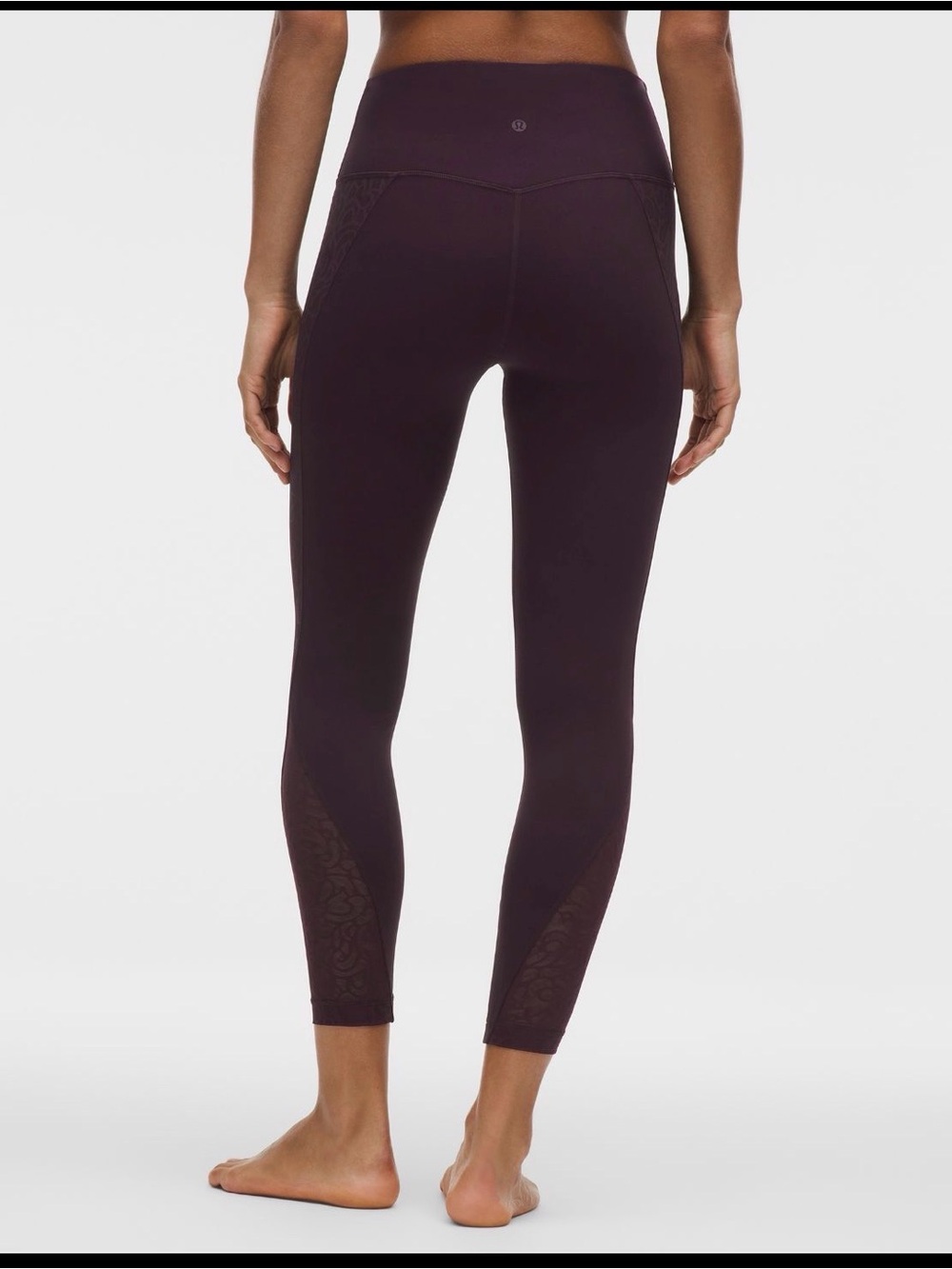 Lululemon paisley lace overlay tight 25”